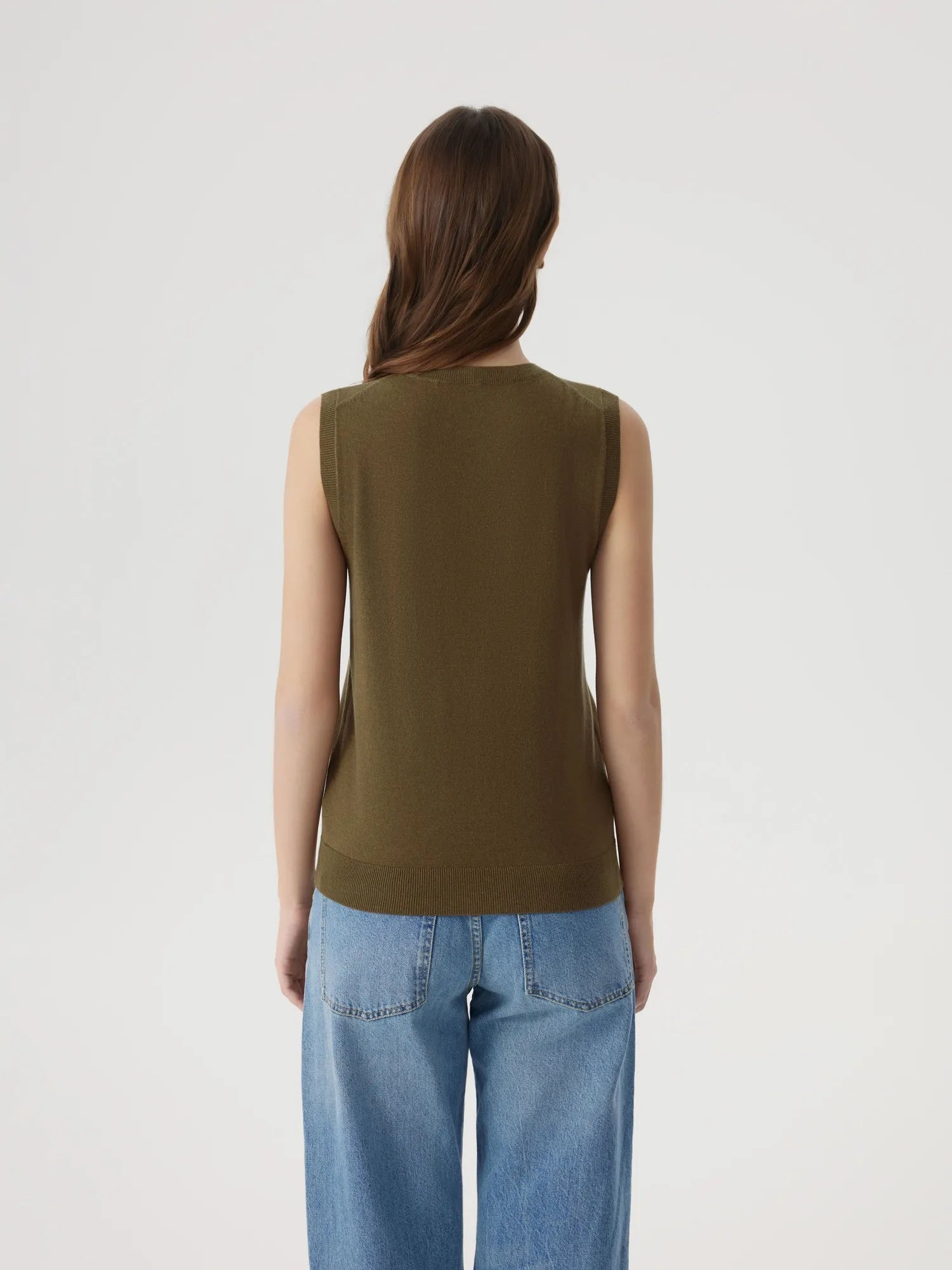 Cashmere Silk Blend Vest Sleeveless Sweater - Short Sleeve-SUUKSESS-SUUKSESS