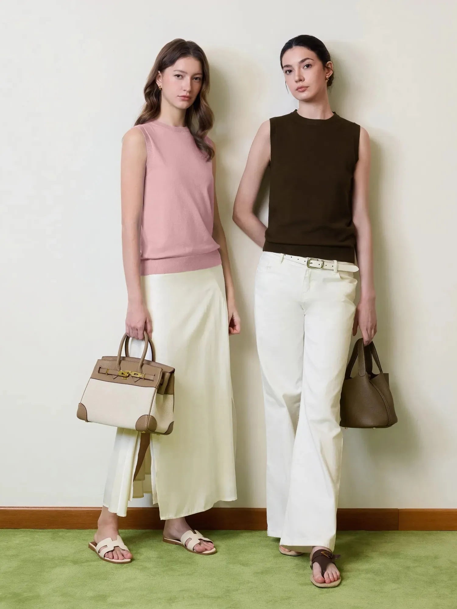 Cashmere Silk Blend Vest Sleeveless Sweater - Short Sleeve-SUUKSESS-SUUKSESS