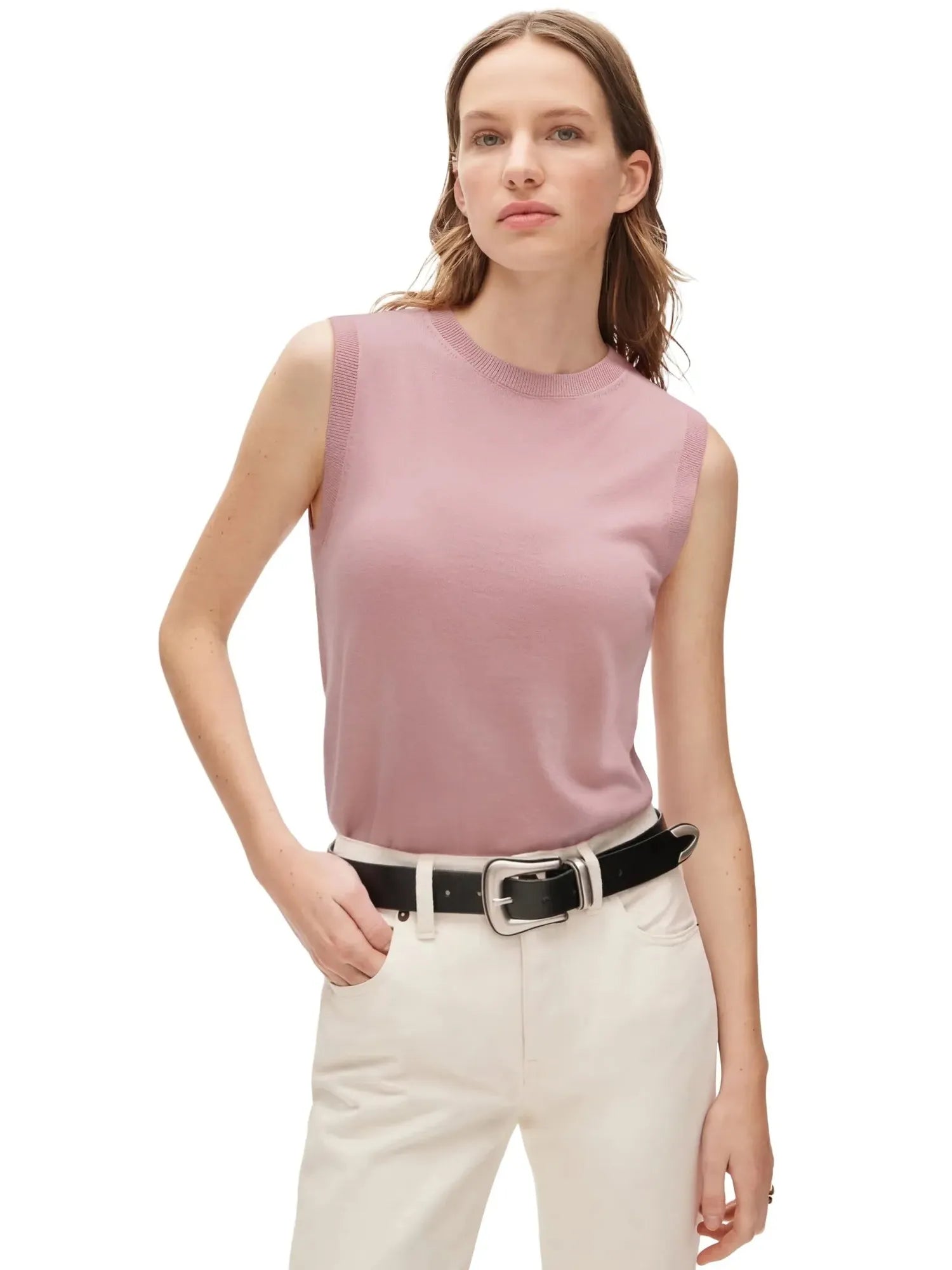 Cashmere Silk Blend Vest Sleeveless Sweater - Short Sleeve-SUUKSESS-SUUKSESS