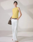 Cashmere Silk Blend Vest Sleeveless Sweater - Short Sleeve