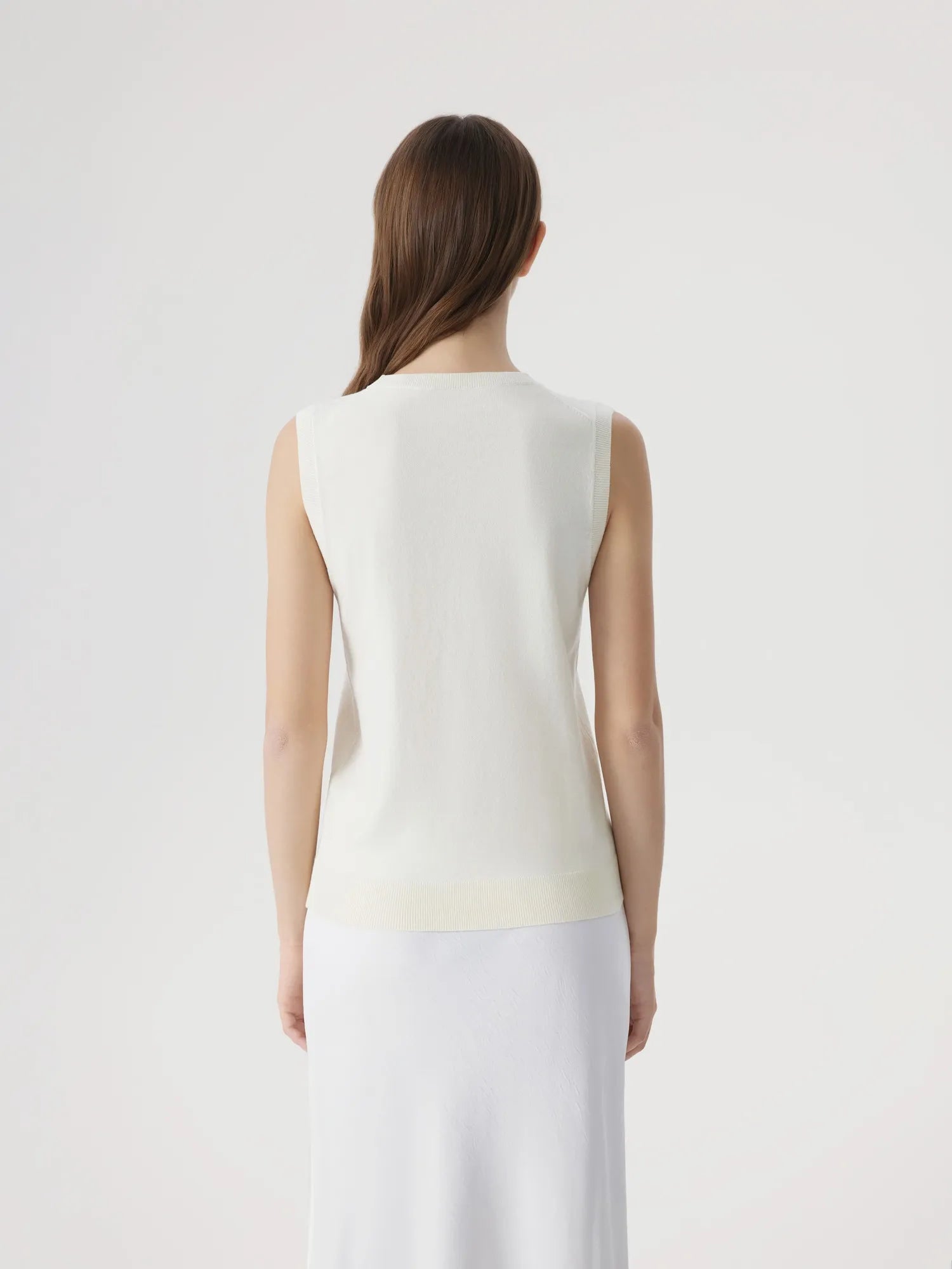 Cashmere Silk Blend Vest Sleeveless Sweater - Short Sleeve-SUUKSESS-SUUKSESS