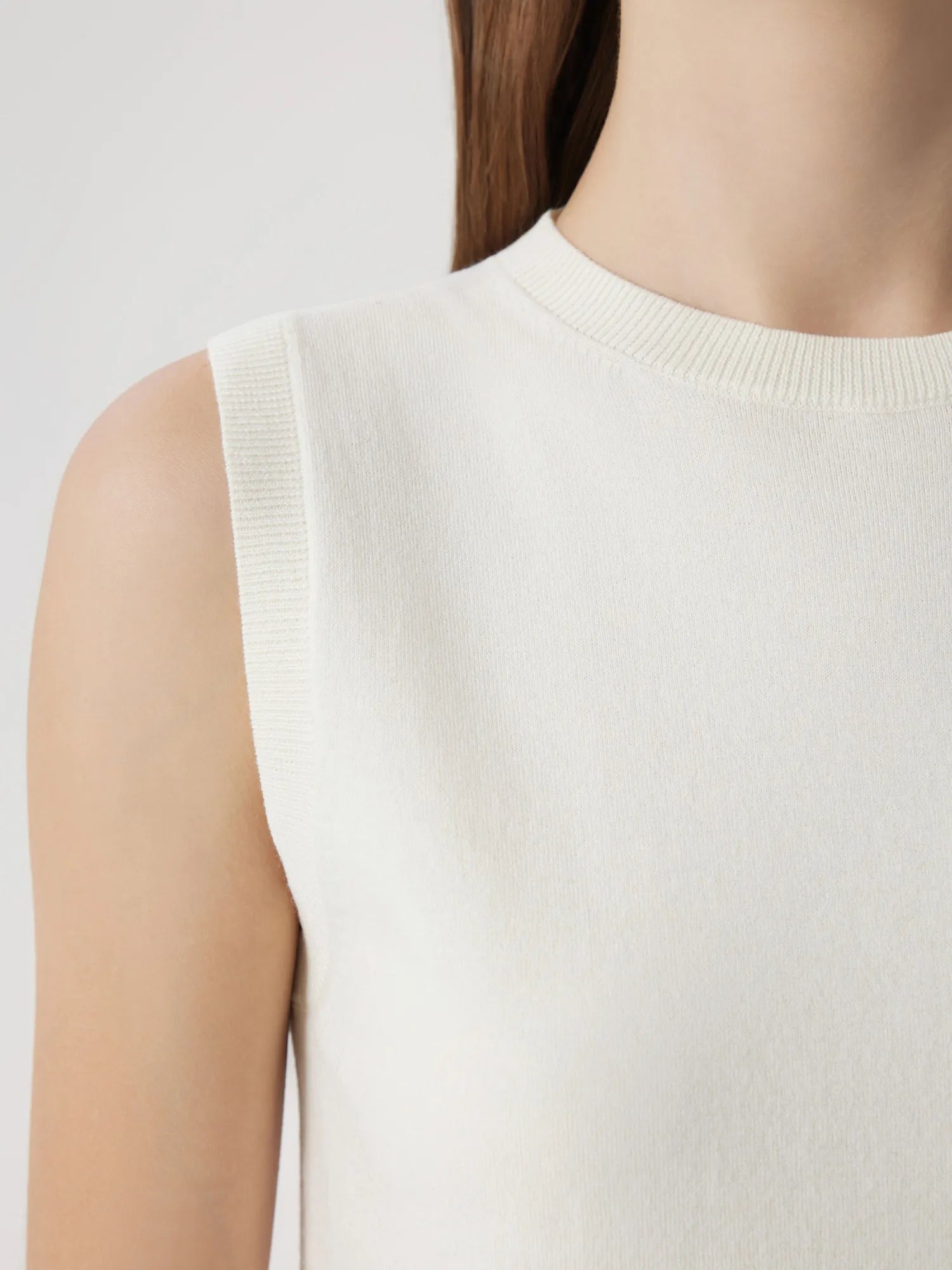 Cashmere Silk Blend Vest Sleeveless Sweater - Short Sleeve-SUUKSESS-SUUKSESS