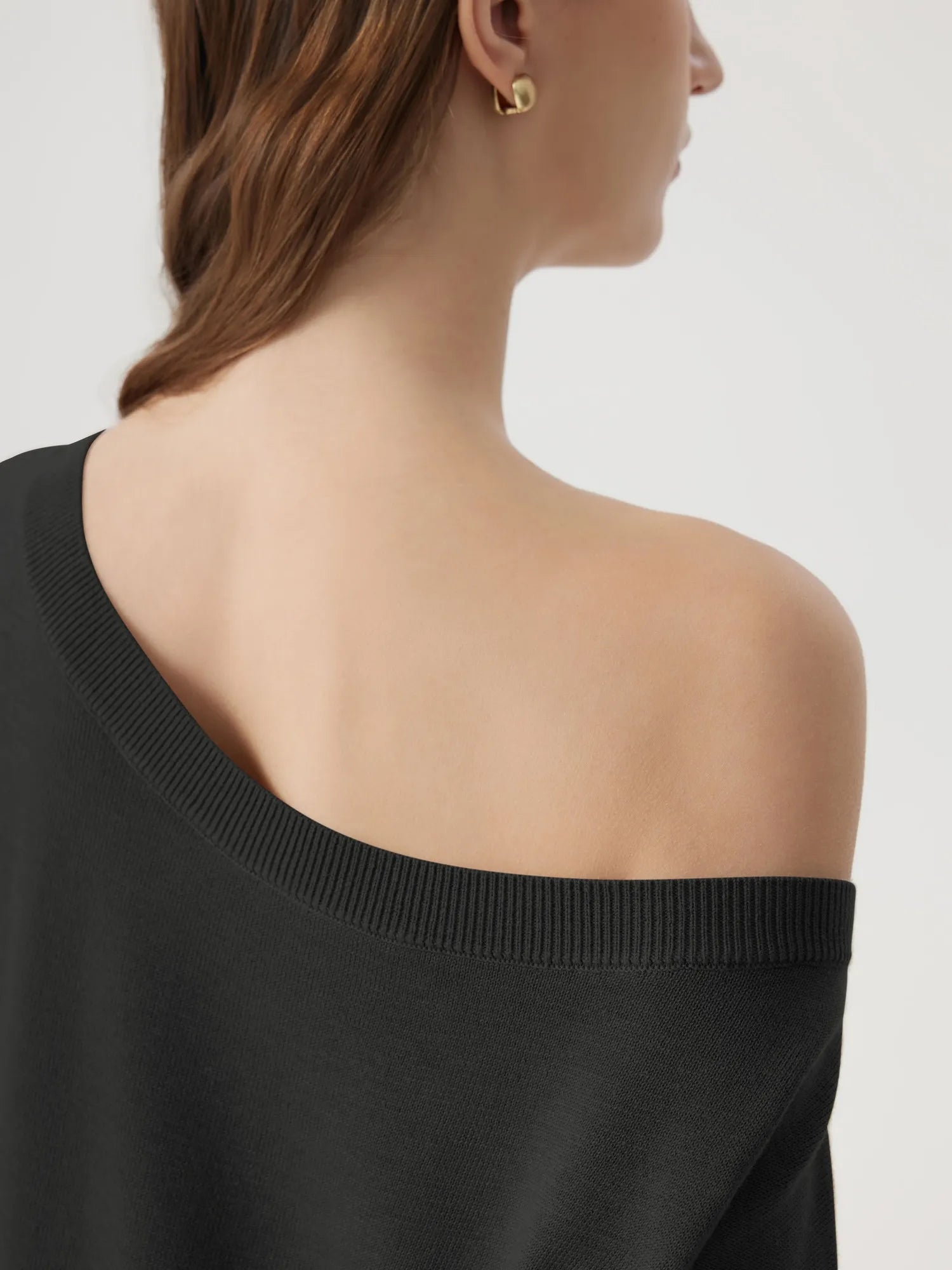 Blend Off The Shoulder Tops Silk Cashmere-SUUKSESS-SUUKSESS