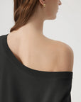 Blend Off The Shoulder Tops Silk Cashmere-SUUKSESS-SUUKSESS