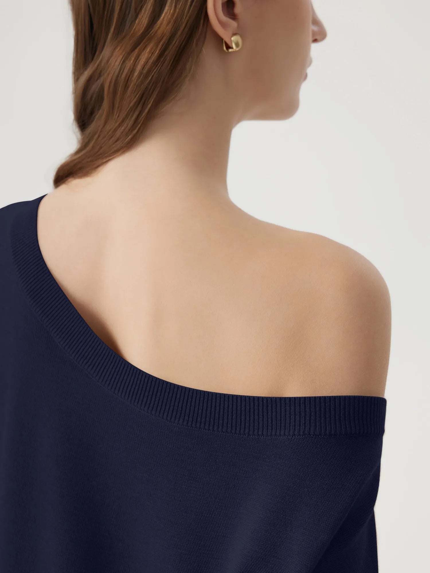 Blend Off The Shoulder Tops Silk Cashmere-SUUKSESS-SUUKSESS