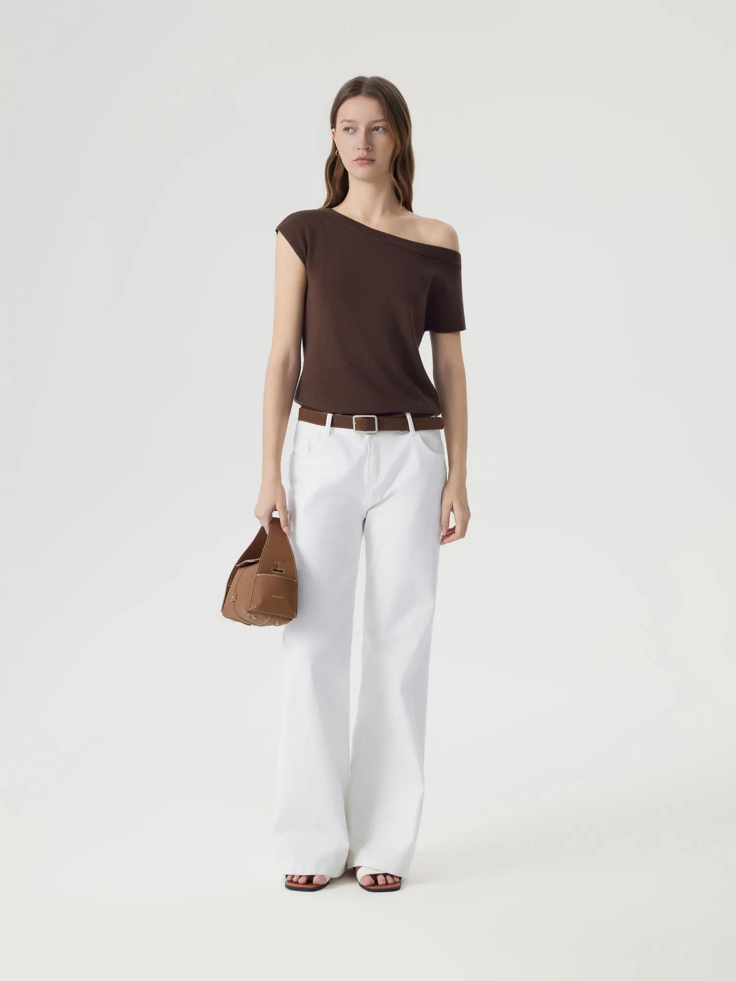 Blend Off The Shoulder Tops Silk Cashmere-SUUKSESS-SUUKSESS