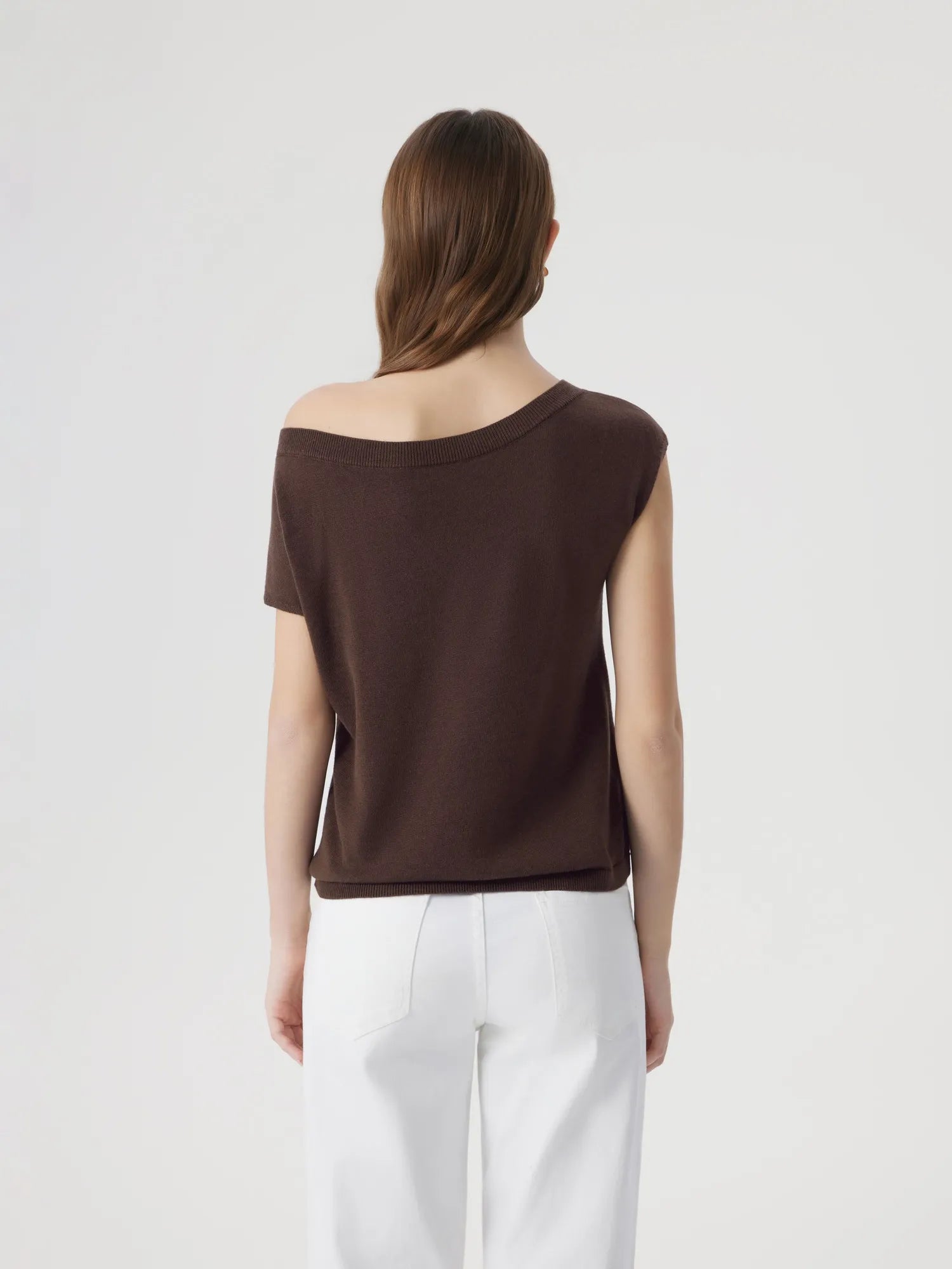 Blend Off The Shoulder Tops Silk Cashmere-SUUKSESS-SUUKSESS
