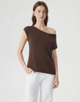 Blend Off The Shoulder Tops Silk Cashmere-SUUKSESS-SUUKSESS