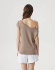 Blend Off The Shoulder Tops Silk Cashmere-SUUKSESS-SUUKSESS
