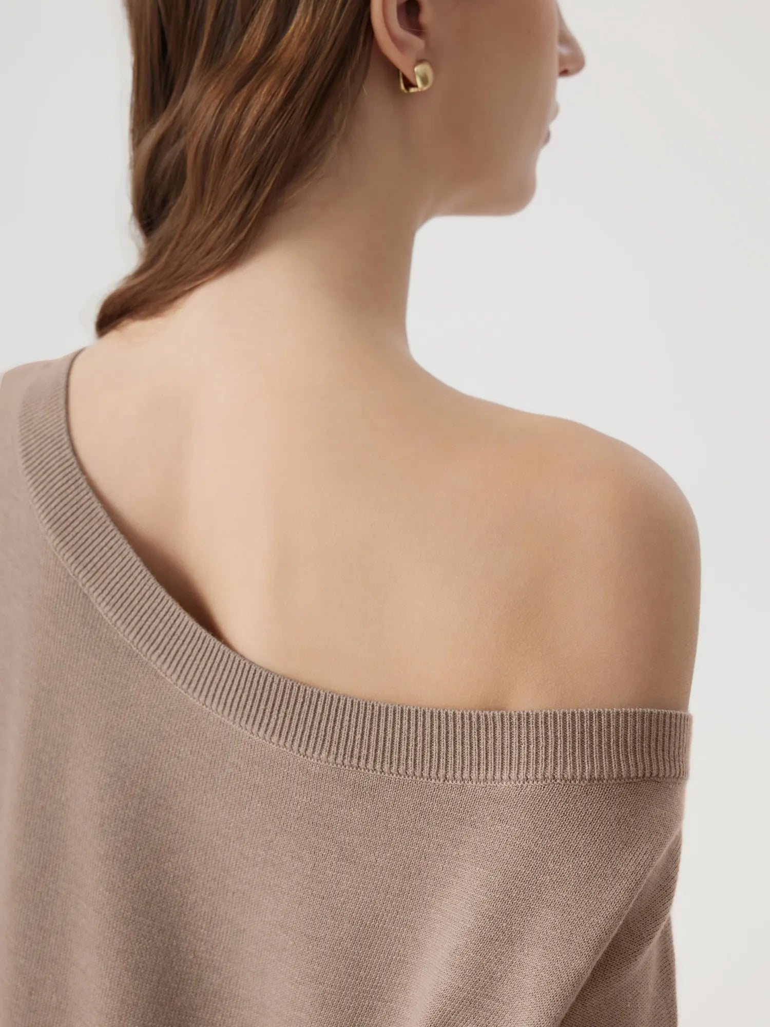 Blend Off The Shoulder Tops Silk Cashmere-SUUKSESS-SUUKSESS