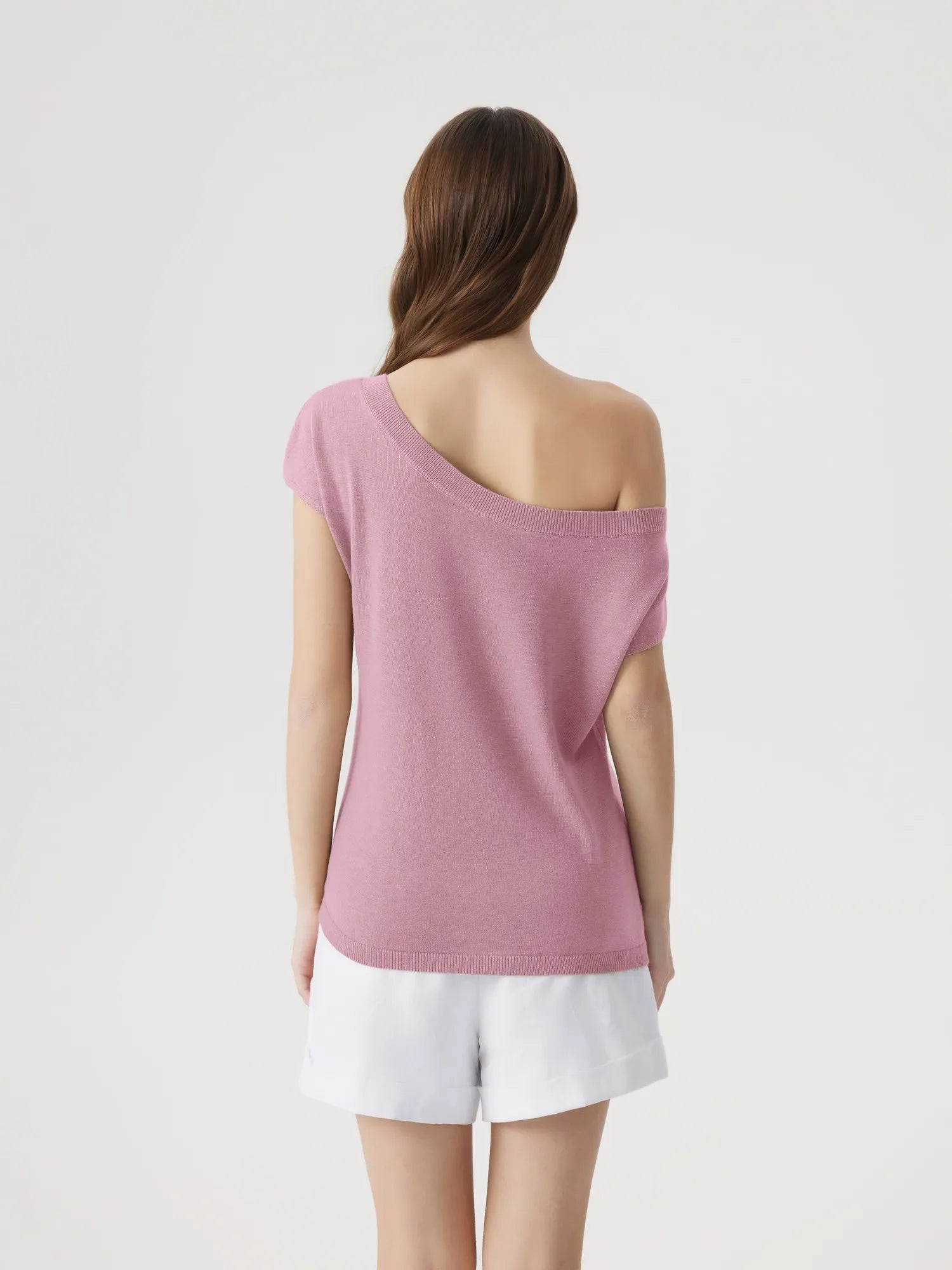 Blend Off The Shoulder Tops Silk Cashmere-SUUKSESS-SUUKSESS
