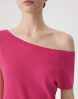 Blend Off The Shoulder Tops Silk Cashmere-SUUKSESS-SUUKSESS