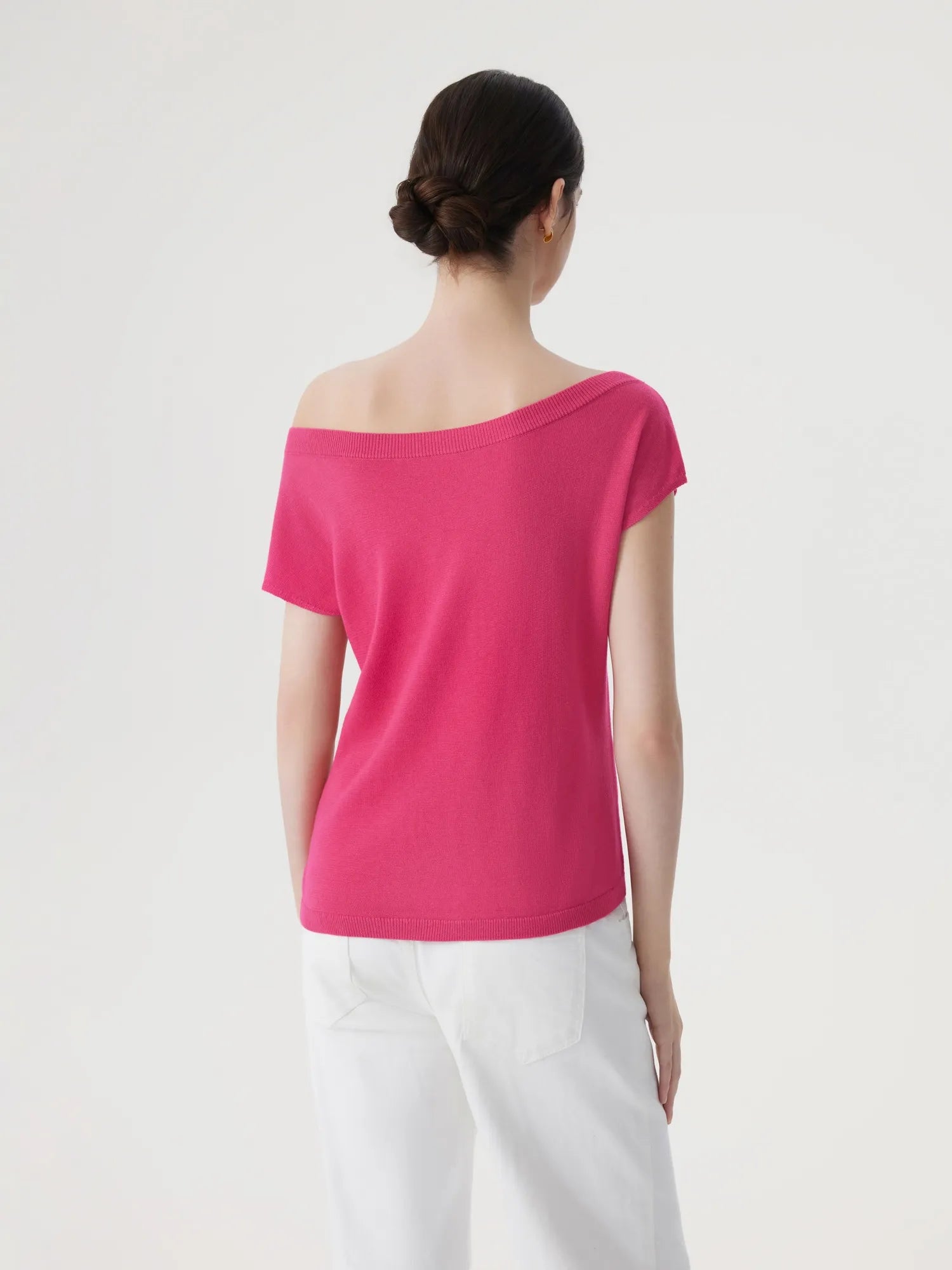 Blend Off The Shoulder Tops Silk Cashmere-SUUKSESS-SUUKSESS