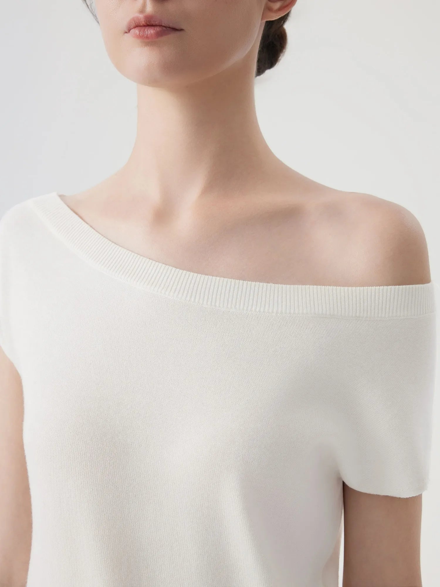 Blend Off The Shoulder Tops Silk Cashmere-SUUKSESS-SUUKSESS