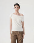 Blend Off The Shoulder Tops Silk Cashmere-SUUKSESS-SUUKSESS