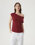 Blend Off The Shoulder Tops Silk Cashmere-SUUKSESS-SUUKSESS