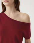 Blend Off The Shoulder Tops Silk Cashmere-SUUKSESS-SUUKSESS