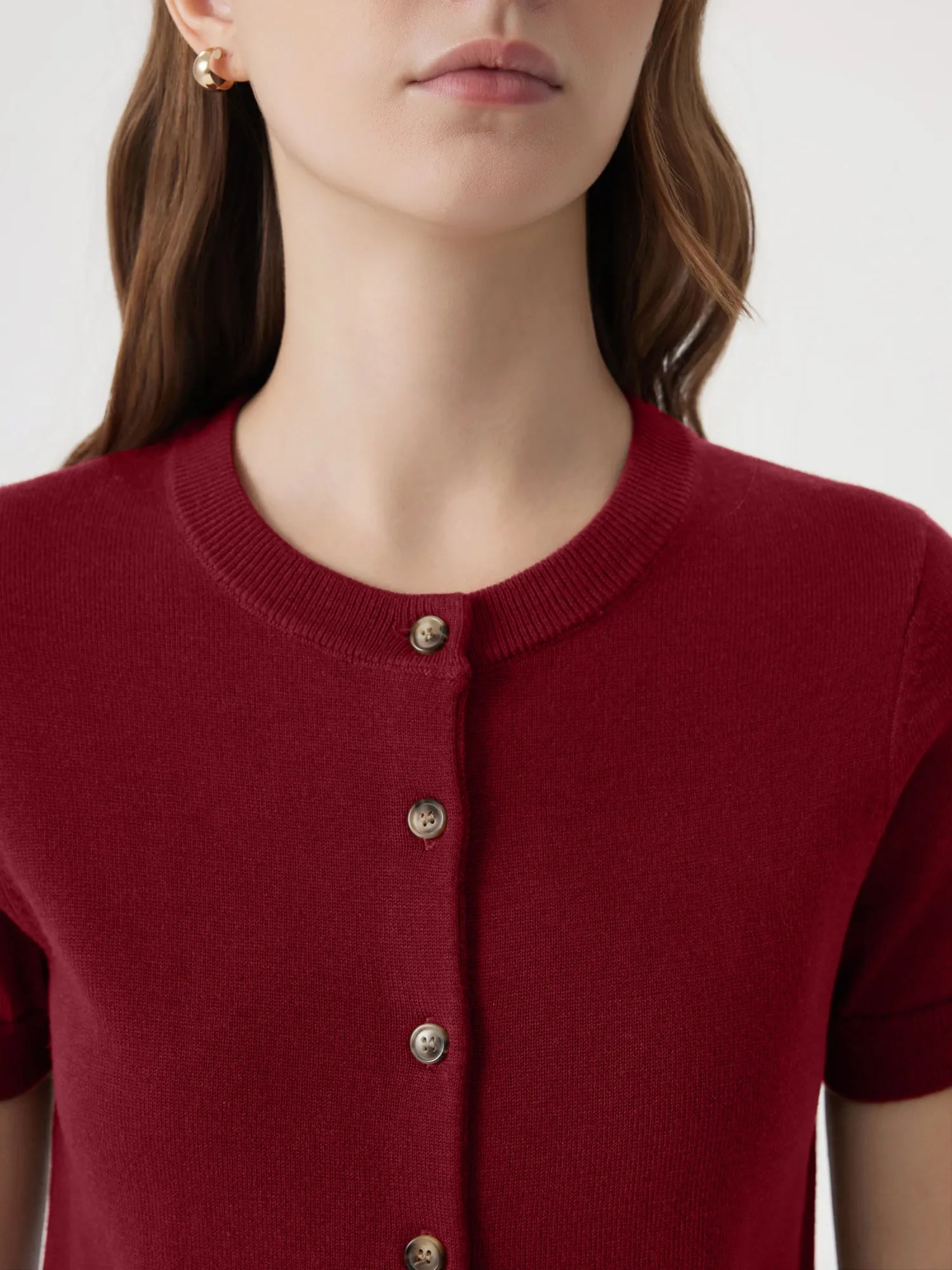 SUUKSESS Women Silk Cashmere Blend Cardigan Sweaters Summer Botton Up Knit Outfits-SUUKSESS-SUUKSESS