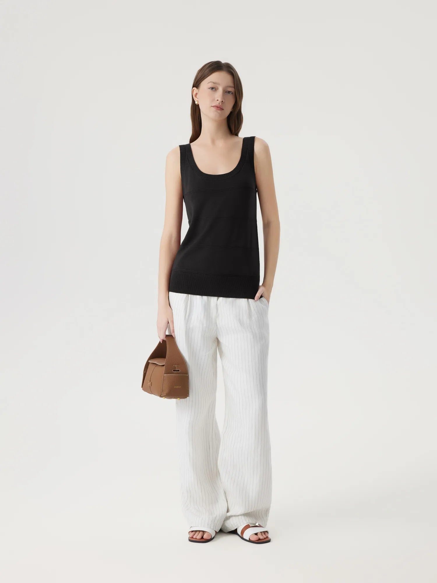 Silk Cashmere Blend Scoop Neck Knit-SUUKSESS-SUUKSESS