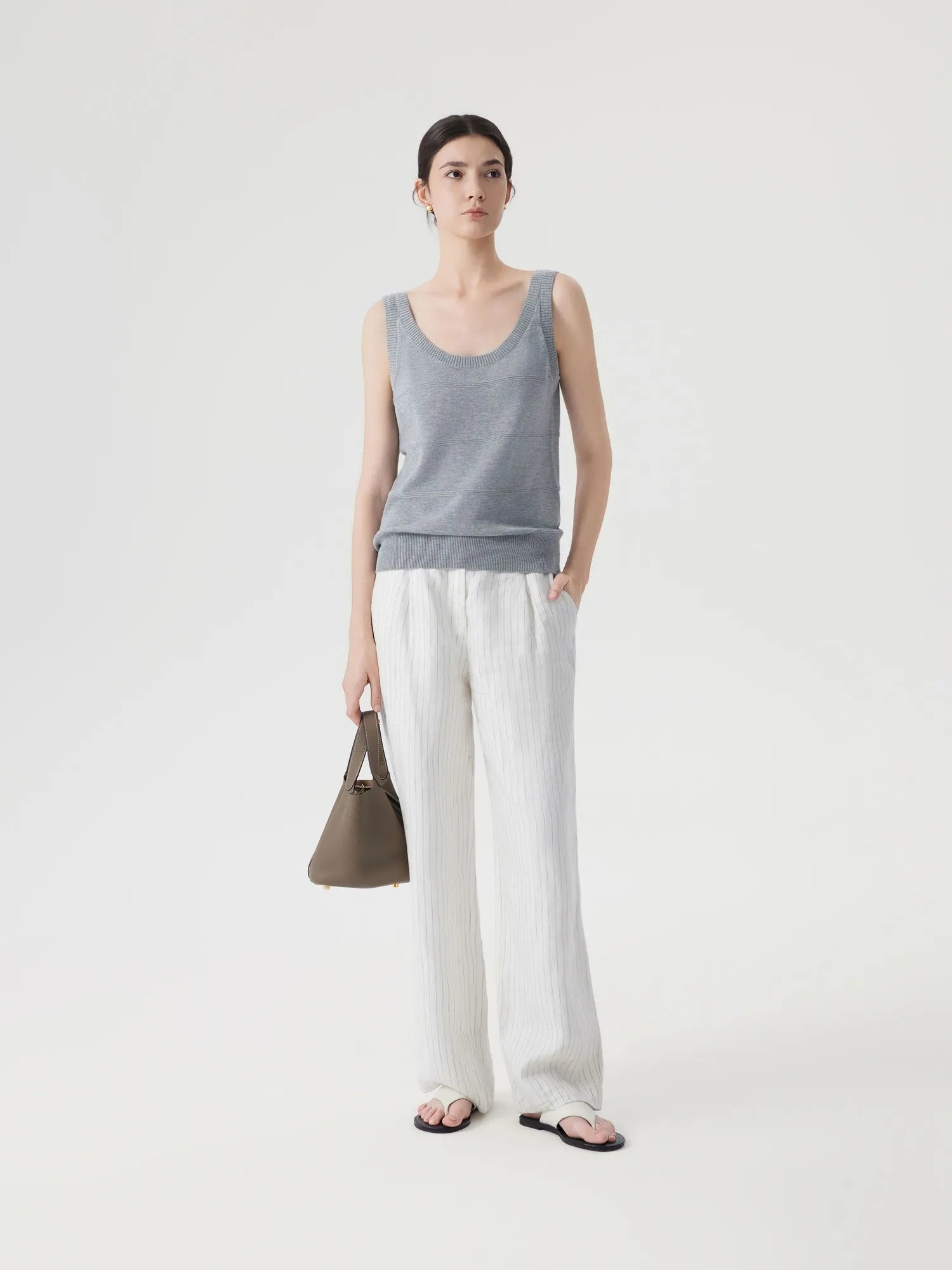 Silk Cashmere Blend Scoop Neck Knit-SUUKSESS-SUUKSESS