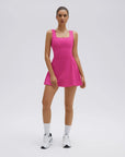 Tennis Peasy Athletic Dress Workout-SUUKSESS-Deep Pink-XS-SUUKSESS