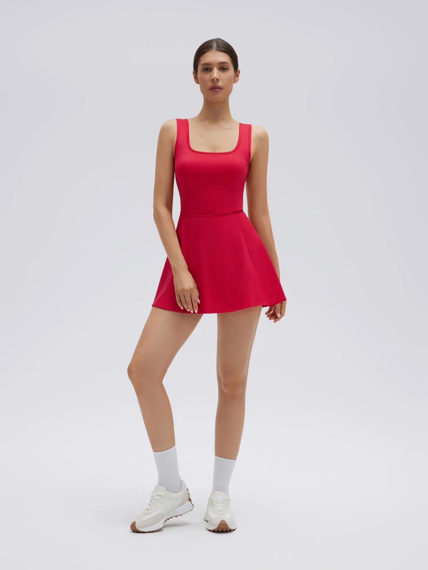 Tennis Peasy Athletic Dress Workout-SUUKSESS-Red-XS-SUUKSESS