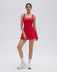Tennis Peasy Athletic Dress Workout-SUUKSESS-Red-XS-SUUKSESS