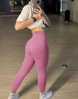 V Back Seamless Leggings - SUUKSESS