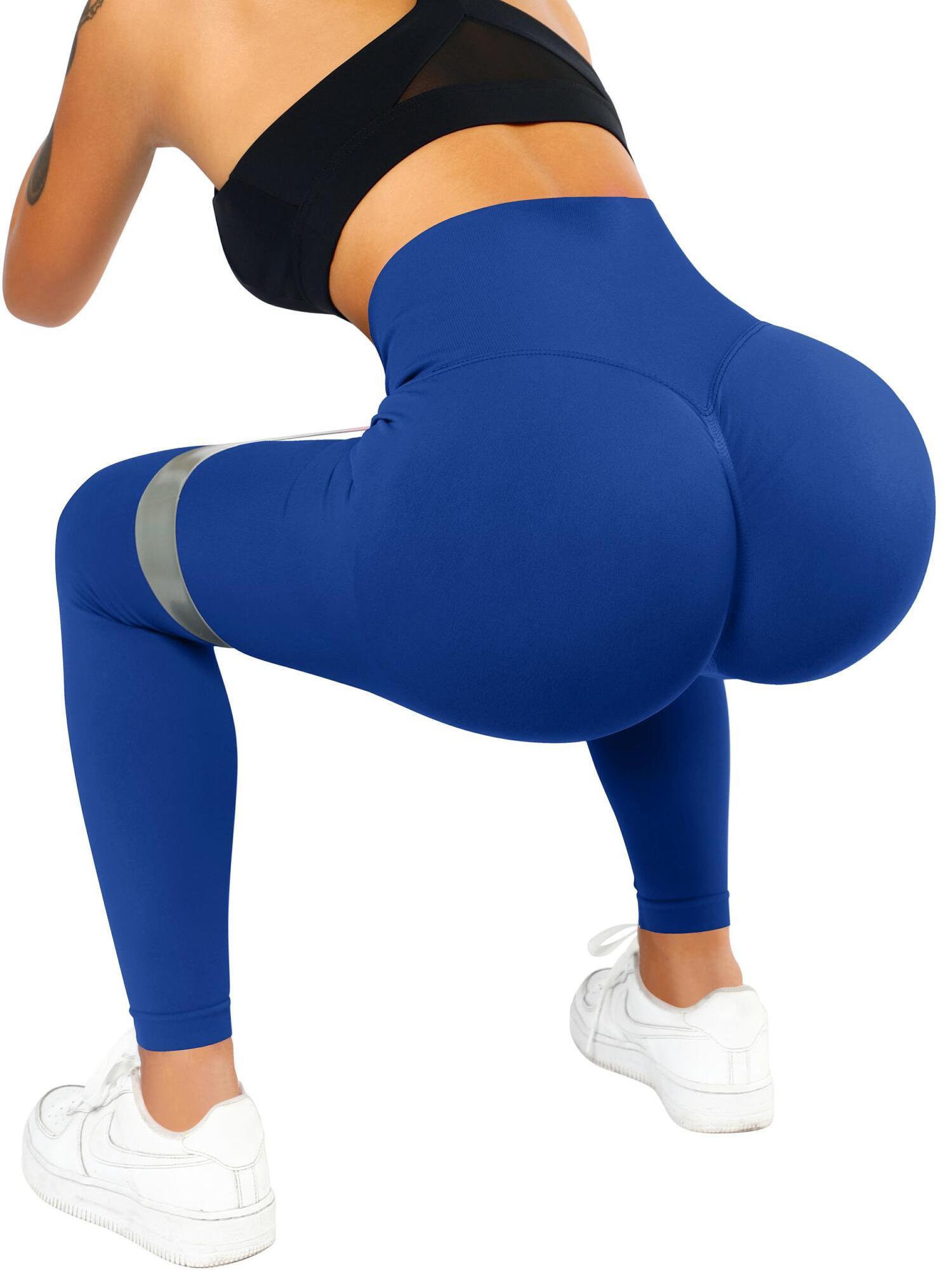 Buy SUUKSESS Scrunch Butt Lifting Seamless Leggings for Women Booty High  Waisted Workout Yoga Pants (Blue, X-Small) at