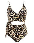 High-Waisted Monokini Bathing Suit - SUUKSESS