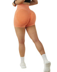 Seamless Scrunch 3'' Shorts-Orange-XS-SUUKSESS