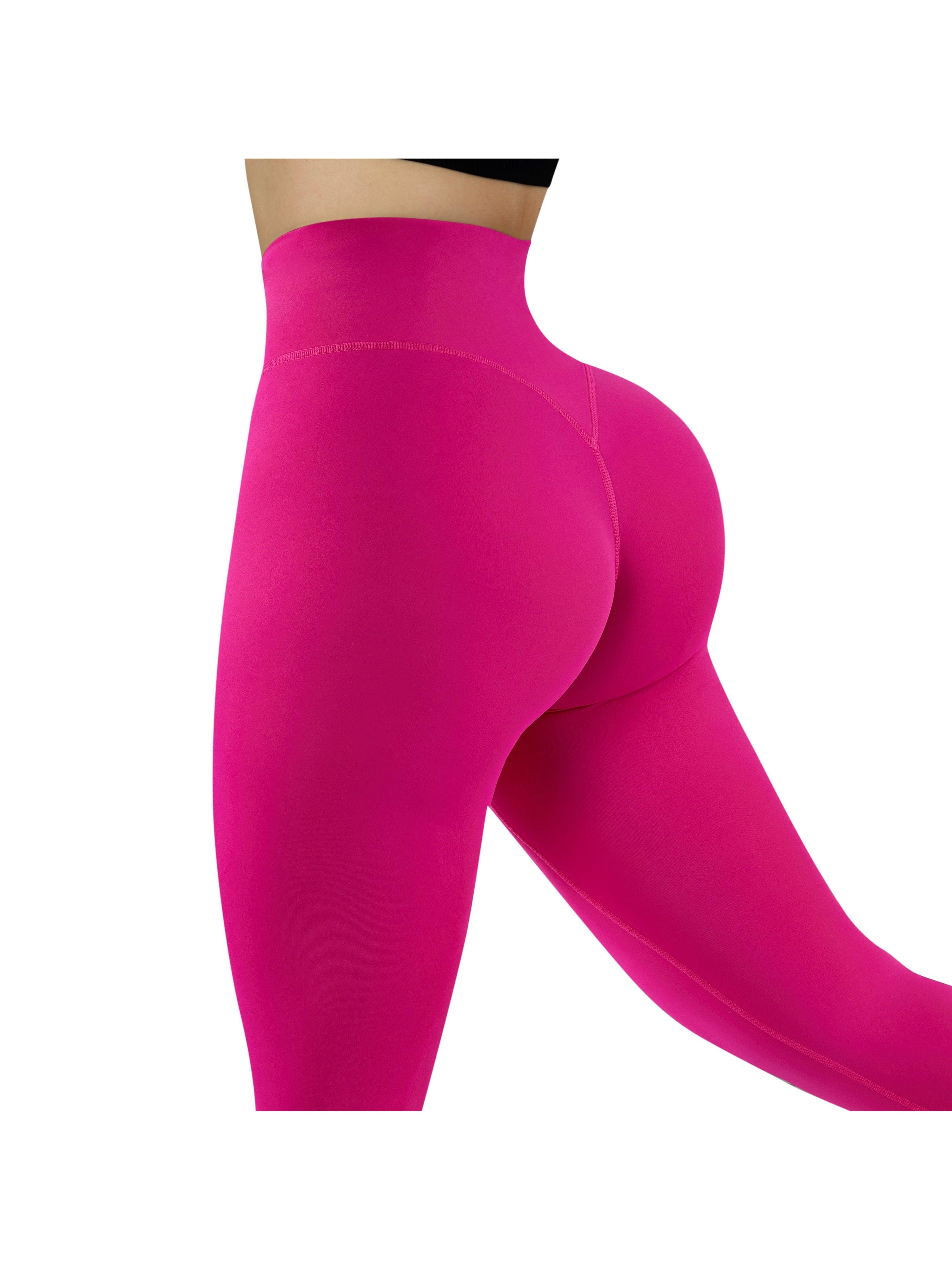 Buy SUUKSESS Women Buttery Soft Workout Leggings with Pockets Booty High  Waist Yoga Pant, #1 Hot Pink, Small at