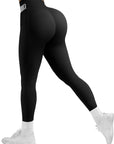 Ribbed Pocket Seamless Leggings-Black-Suuksess Women's Leggings - XS, S, M, L, XL