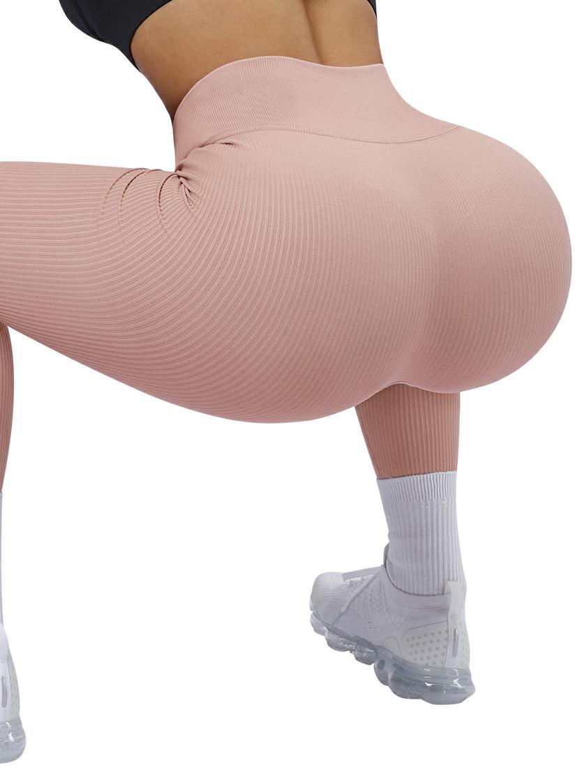  Challengym Ribbed Seamless Leggings for Women Butt