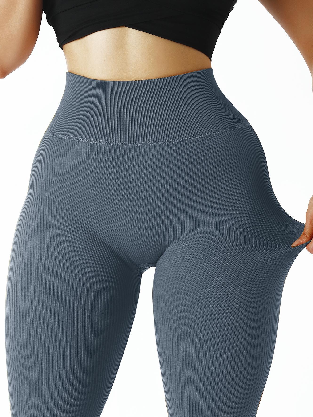 SUUKSESS Women Ribbed Seamless Leggings High Waisted Workout Gym Yoga Pants  – afdiasporawear