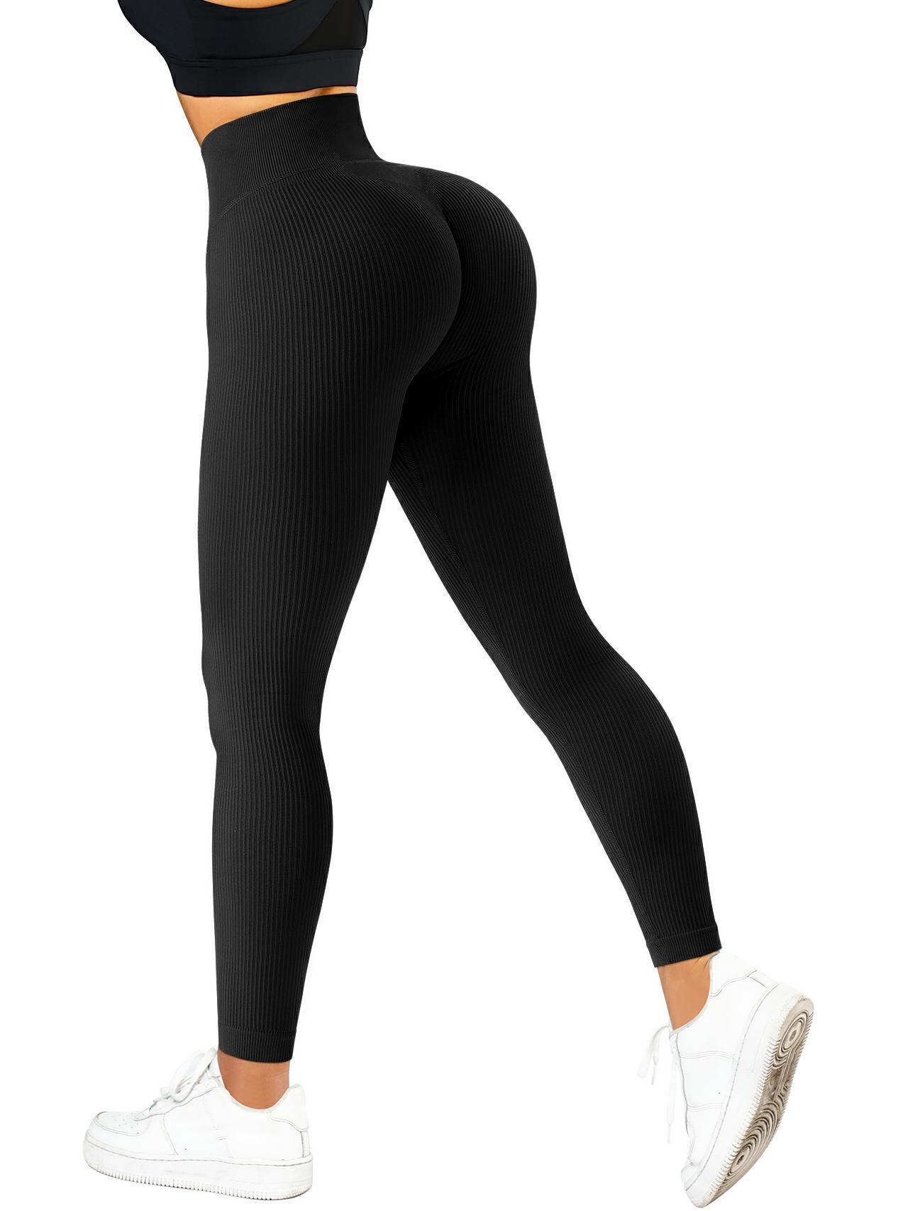 SUUKSESS Women's Seamless Butt Lifting High Waisted Yoga Leggings
