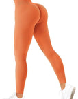 Ribbed Seamless Leggings-Orange-Suuksess Best Amazon Leggings for Women