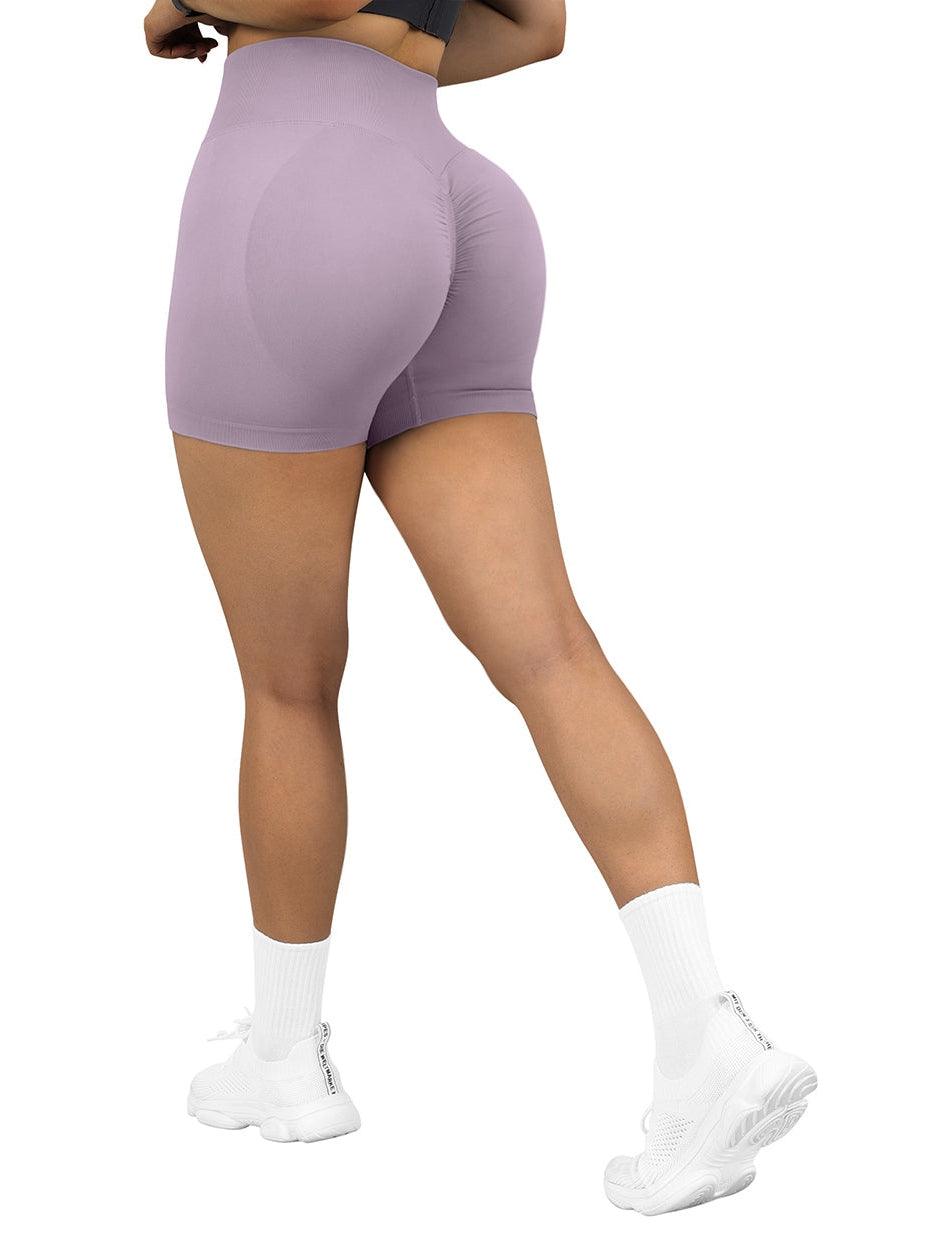 Seamless Scrunch 3'' Shorts-Purple-Suuksess Women's Shorts for Running, Sports, Hiking - Lululemon Dupe, Gymshark Dupe, Fabletics Dupe