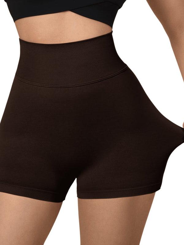 Black scrunch butt tummy control shorts
