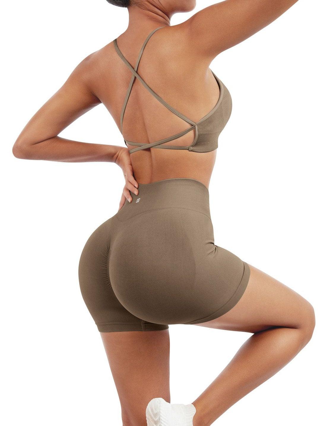 SUUKSESS Women Crossover Flare Leggings Scrunch Butt Lifting Bootcut High  Waisted Bell Bottom Yoga Pants (Blue,L) - Yahoo Shopping