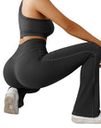 2023 New Ribbed Seamless Flare Leggings (US ONLY)-Flare Leggings-SUUKSESS-