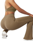 2023 New Ribbed Seamless Flare Leggings (US ONLY)-Flare Leggings-SUUKSESS-