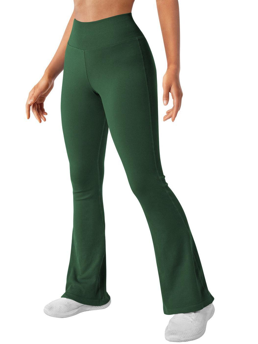 2023 New Ribbed Seamless Flare Leggings (US ONLY)-Flare Leggings-SUUKSESS-Green-S-