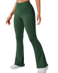 2023 New Ribbed Seamless Flare Leggings (US ONLY)-Flare Leggings-SUUKSESS-Green-S-