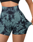 Tie Dye Seamless Srunch 3'' Shorts-Suuksess Women's Shorts for Running, Sports, Hiking - Lululemon Dupe, Gymshark Dupe, Fabletics Dupe