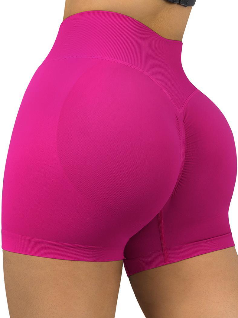  Workout Shorts Women Scrunch 3.5 Seamless V Waist Amplify  Shorts Sport Gym Shorts Sangria Large