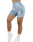 Tie Dye Seamless Srunch 3'' Shorts-Suuksess Women's Shorts for Running, Sports, Hiking - Lululemon Dupe, Gymshark Dupe, Fabletics Dupe