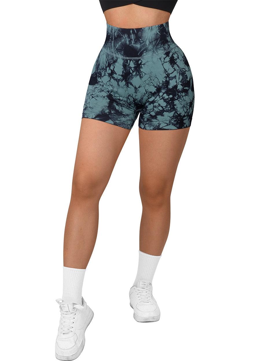 Tie Dye Seamless Srunch 3&#39;&#39; Shorts-Suuksess Women&#39;s Shorts for Running, Sports, Hiking - Lululemon Dupe, Gymshark Dupe, Fabletics Dupe